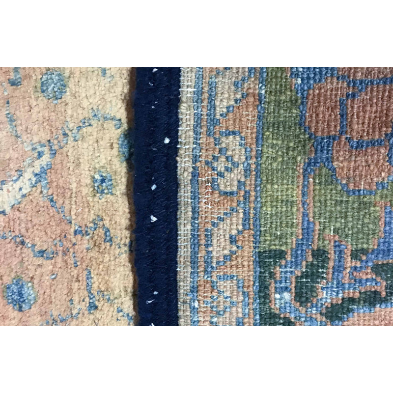 Hand-Knotted High-Quality Orange Area Rug