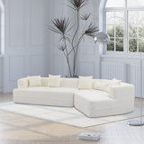 Liliana 2-Piece No Assembly Required Boucle Sofa