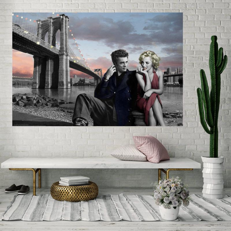 Décalcomanies murales james et marilyn brooklyn bridge