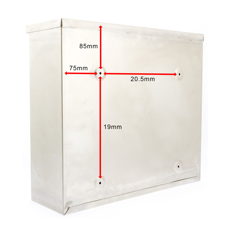 Ouse Wall Mounted Stainless Steel Lockable Weatherproof Post Box - 36x31x10cm