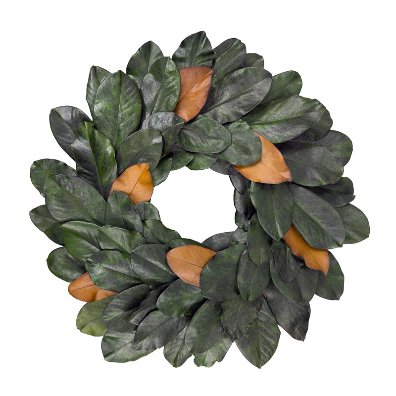 Trinity 20" Real Preserved Magnolia Leaf Wreath