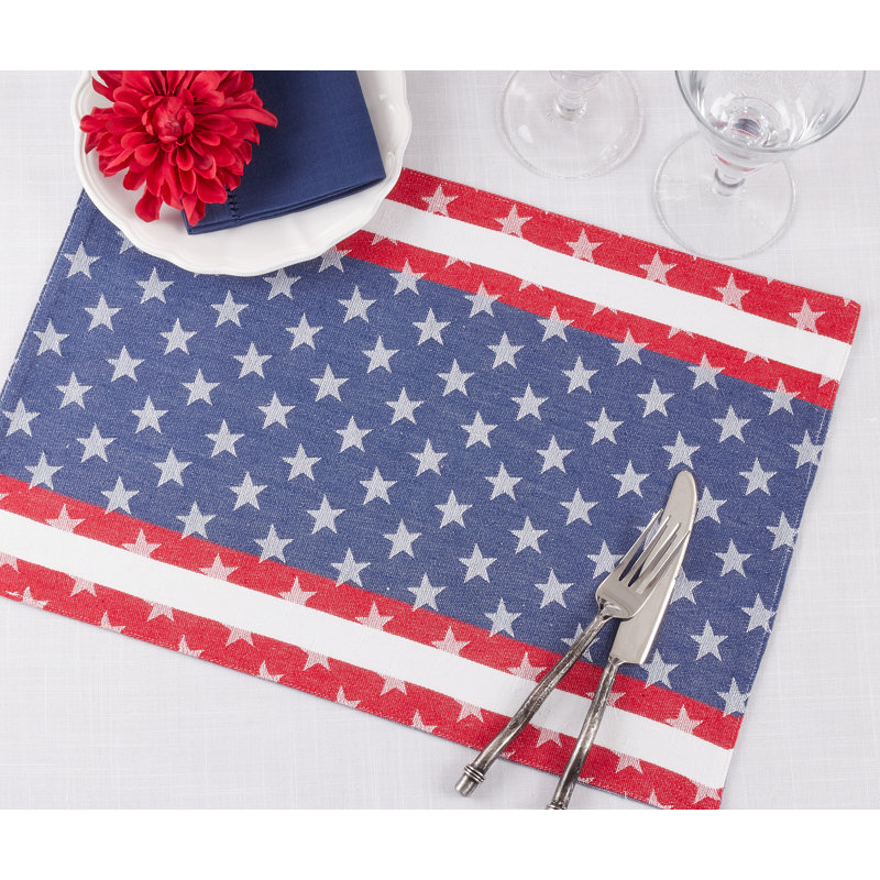 Americana Cotton Rectangular Patriotic Placemats Set of 4