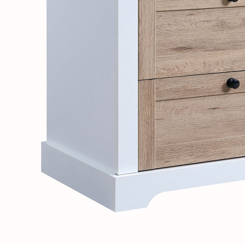 Modern 6 Drawer Master Dresser With Interlock Drawer Feature And Pre-Assembled Slide, Ideal For Bedroom And Closet Organization.