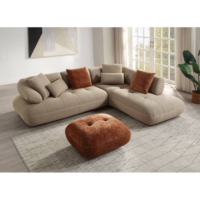 Canapé modulaire avec repose-pieds Heidenreich
