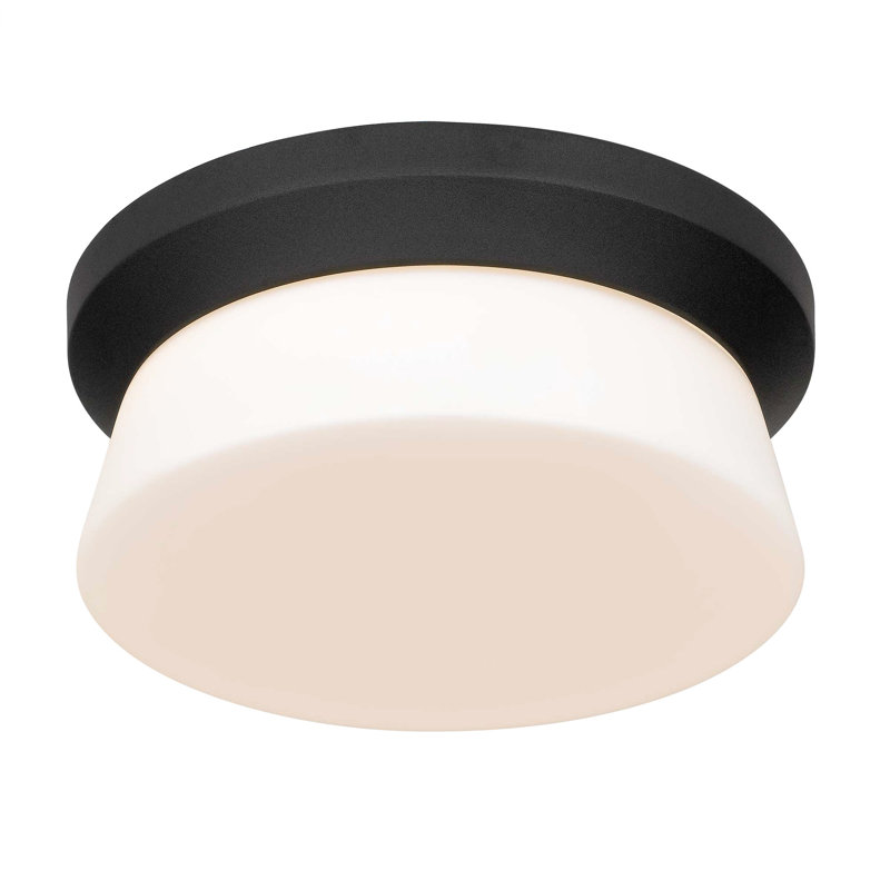 Plafonnier encastré à DEL noir intégré 11 pouces avec 1450 lumens 25W à DEL haute performance, 3 températures de couleur 3000K / 4000K 5000K, gradateurs compatibles à intensité variable, diffuseur en verre blanc gravé,