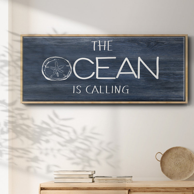 Ocean Calling- Framed Canvas, 20" H x 50" W
