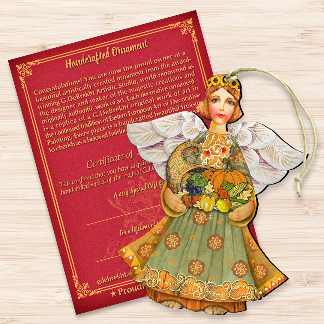 5'' Wood Hanging Figurine Ornament The Holiday Aisle®