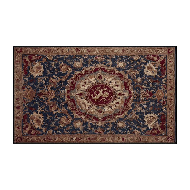 Tapis brun lavable à la machine, Rectangle 7 pi x 10 pi
