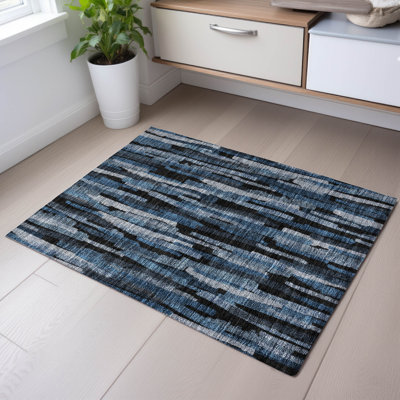 Premium Machine Washable Dahl AMF1079 Stripes Rug