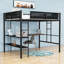 Lit mezzanine double avec bureau et tablettes Groton