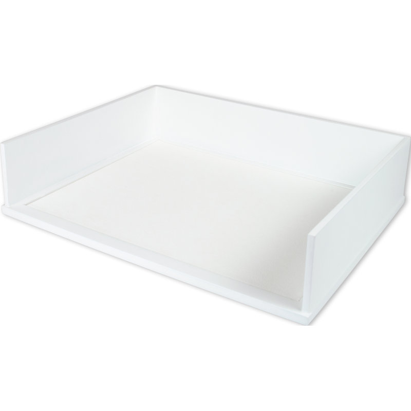 Rangement de papier empilable Andrea, Blanc pur