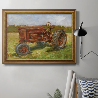 Rustic Tractors II - peinture sur toile encadrée