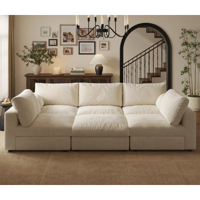 99" Sectional Modular Sofa With Storage