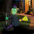 4 Ft Tall Led Halloween Inflatable: Witch Crashing Into Tree
