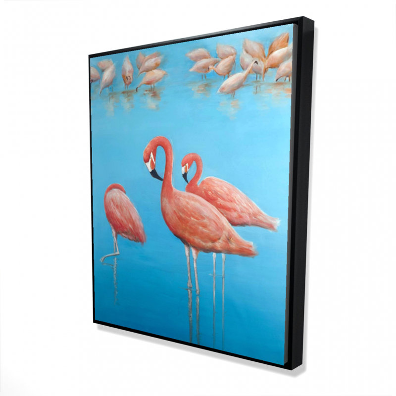 "Groupe de flamants roses" sur toile