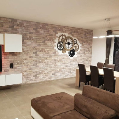Falkirk Uffcott 39.4" x 19.7" Faux Stone Bridge 3D Wall Panelling in Red Brown Grey (5-Pack)