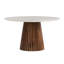 Nancy 6 - Person Faux Marble Top Pedestal Dining Set