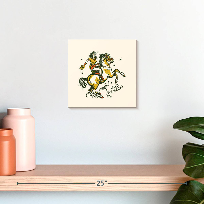 Lelar Western Wild As Heck, 10" H x 10" W