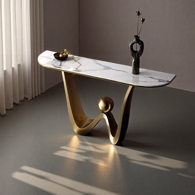 Creative-shaped sintered stone console table