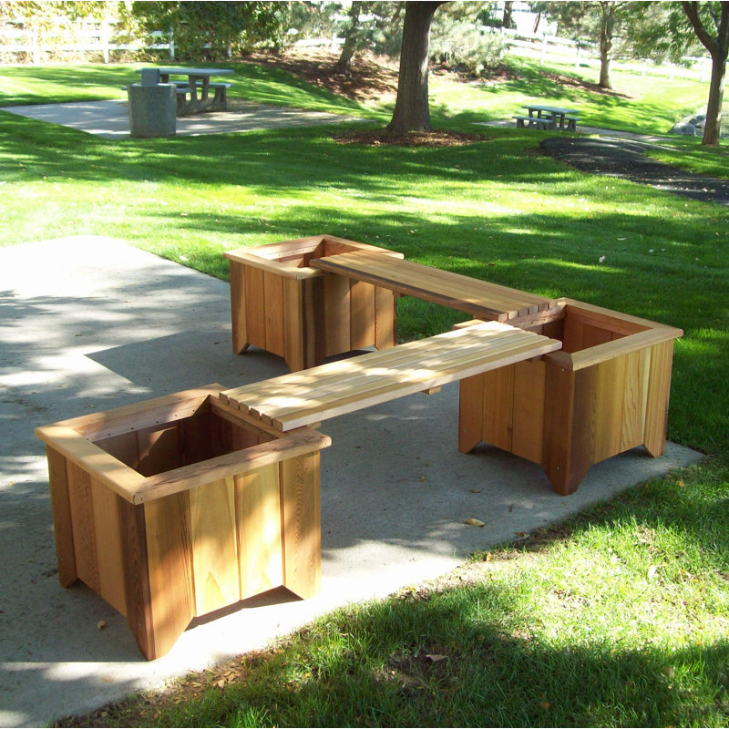 Brashear Western Red Cedar Outdoor Bench, Cedar Stain