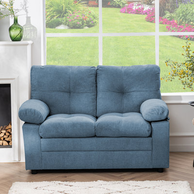 Modern Chenille Modular Loveseat - Versatile Comfort For Cozy Living-Removable armrests