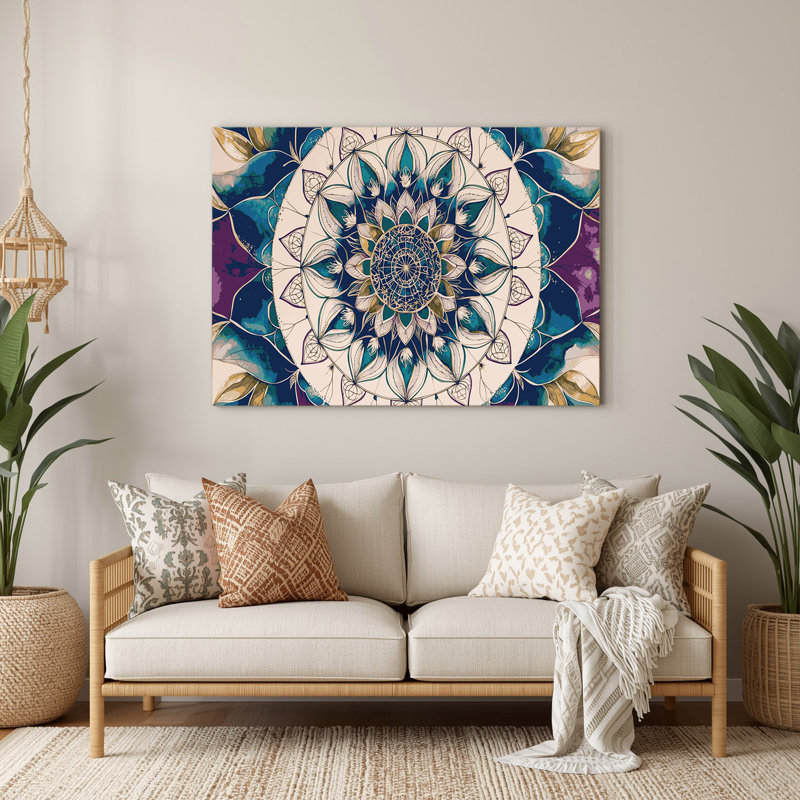 "Thanksgiving", gratitude contemporaine, mandalas, art mural en métal beige, H 144 po x l 216 po x P 0,05 po