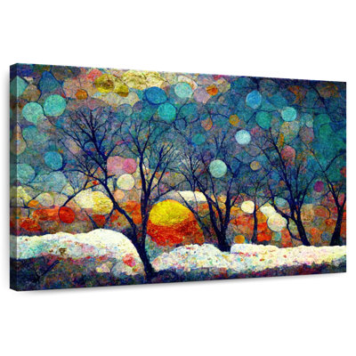 Couleurs abstraites des arbres d'hiver