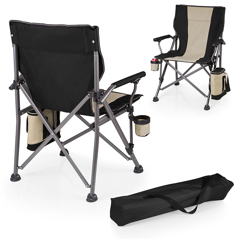 Outlander XL 400 lb Capacity Camping Chair with Cooler Dustin, Black
