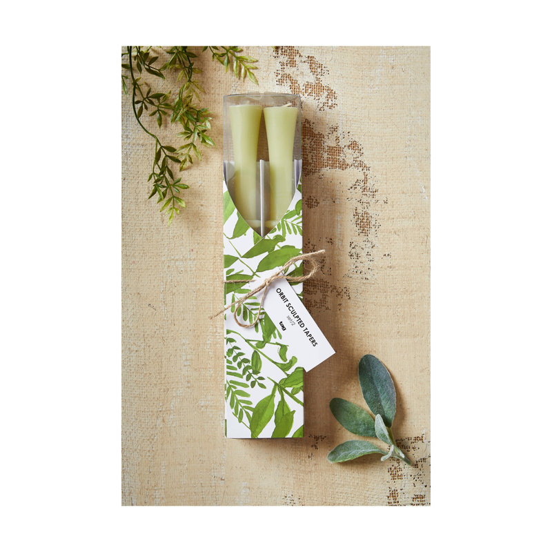 Bougie fantaisie non parfumée avec porte-étain