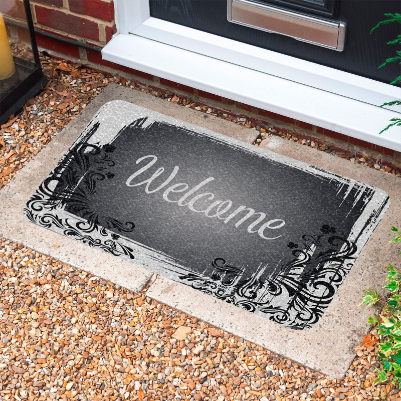 Durable PVC Doormat, Non-Slip Underside, 15.7 x 27.6 inches | 100% Weather-Resistant PVC Material | Ideal for Indoor & Outdoor Use, Easy to Clean, Stylish Design for Home Entryways & Patios