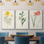 Fleurs des saisons IV, reproduction sur toile 3 pièces-91891296-91891295