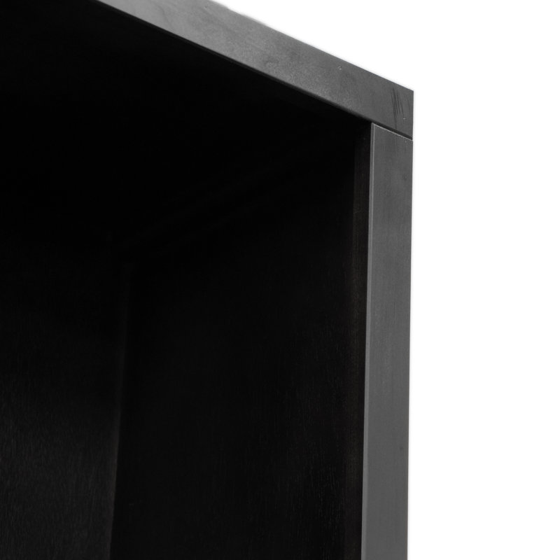 Bibliothèque en bois massif Poulari, Noir