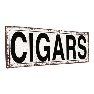 Plaque en métal cigares
