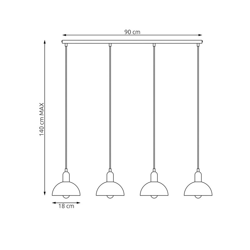Audraya 4 - Light Pendant, White