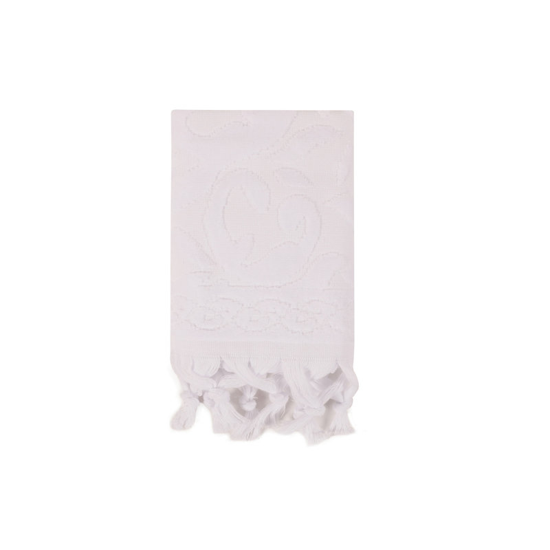 Serviette d'invité 100% coton Fasano, Blanc