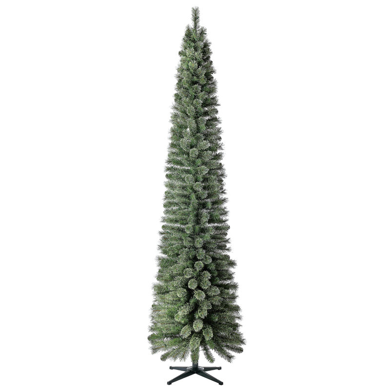 The Holiday Aisle® Stanley Pine Artificial Christmas Tree, with Metal Base Stand, Green/Gold