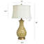 Lampe de table blanche 30,8 po Clifton