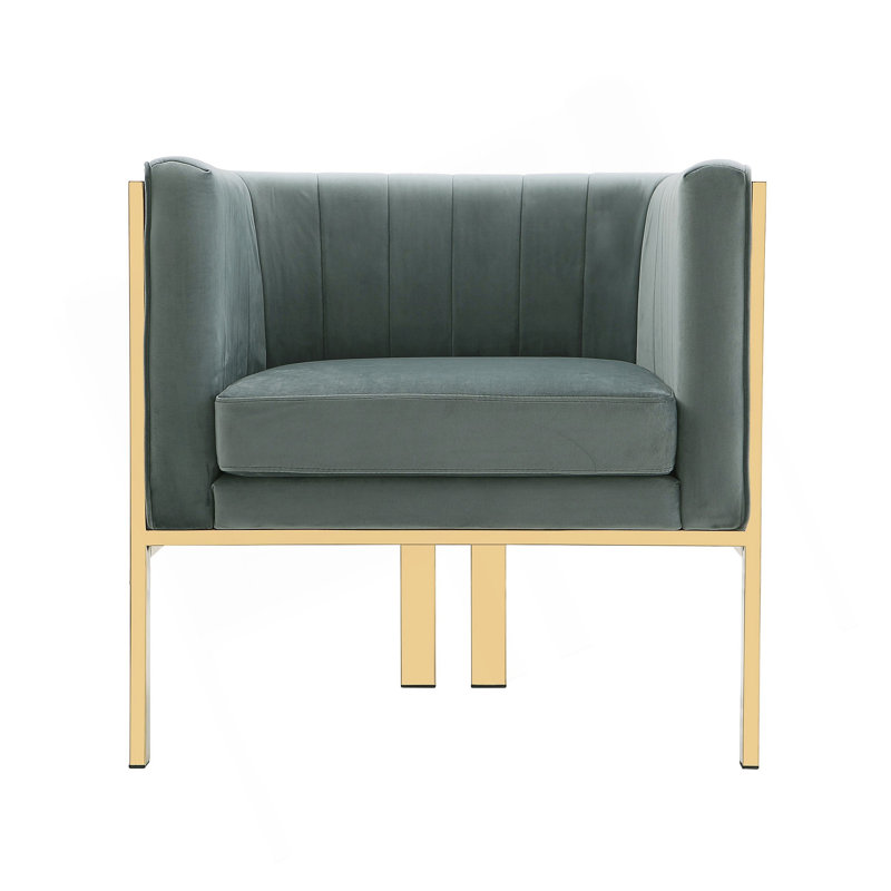 Chaise longue en velours Paramount, Gris chaleureux