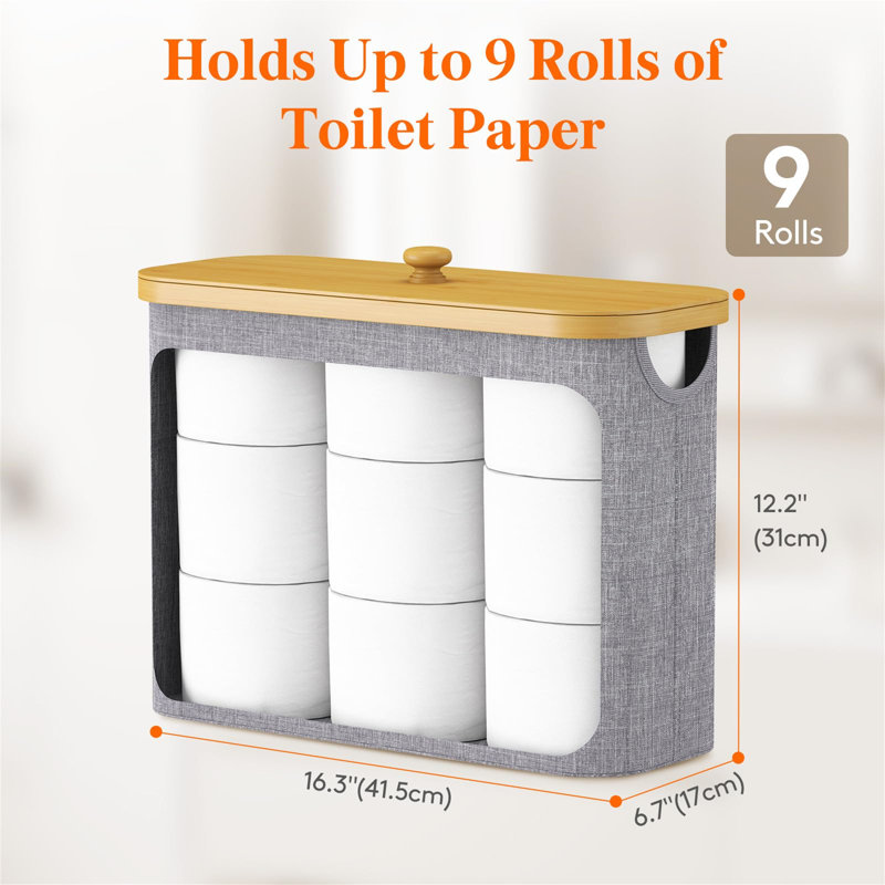 Bronnie Free Standing Toilet Paper Holder, Grey