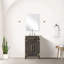 Meuble-lavabo en chêne brun avec dessus en acrylique scellé D Miroir - pièce de comptoir décorative fabriquée à la main