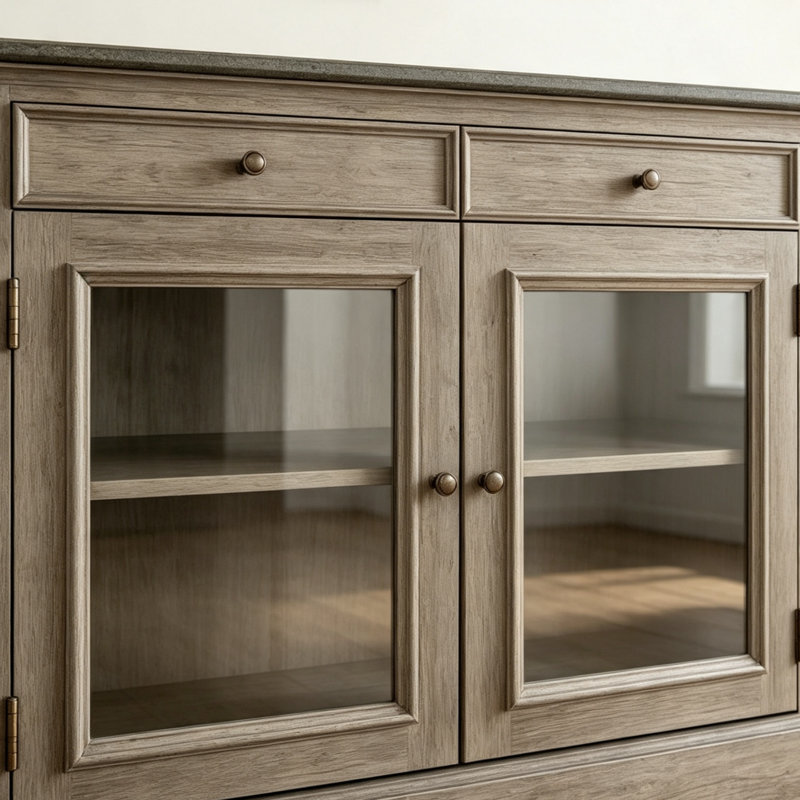 Buffet multifonctionnel rétro, Gris