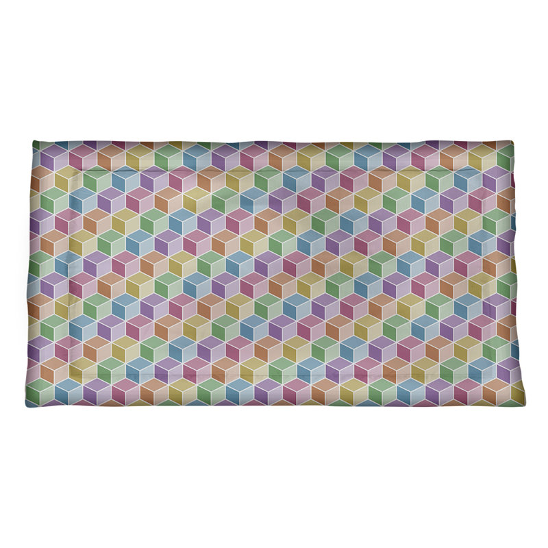 Taie décorative à motif arc-en-ciel blanc Katelyn Elizabeth - Microfibre, Simple standard, Microfibre, Blanc