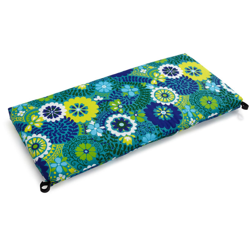 Outdoor 3'' Bench Seat Cushion, Luxury Azure