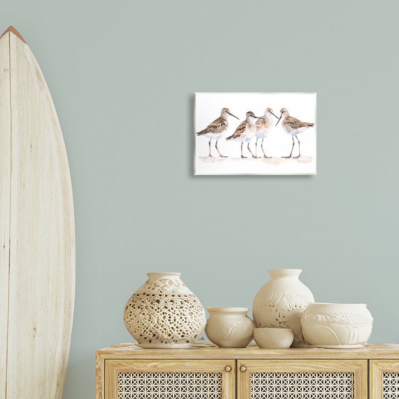  «Sand Pipers Gathered» par Petal Prints Design, H 10 po x l 15 po