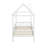 Twin Wood House Bed With Fence-1358518196