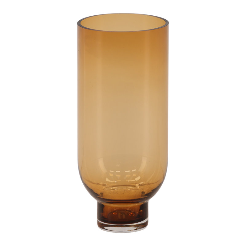 Crimson Vase, Yellow/Orange/Amber, 13.58" H x 5.91" W x 5.91" D