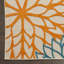 Tapis intérieur / extérieur vert / rouge / orange à motif floral Miraloma-1973692303