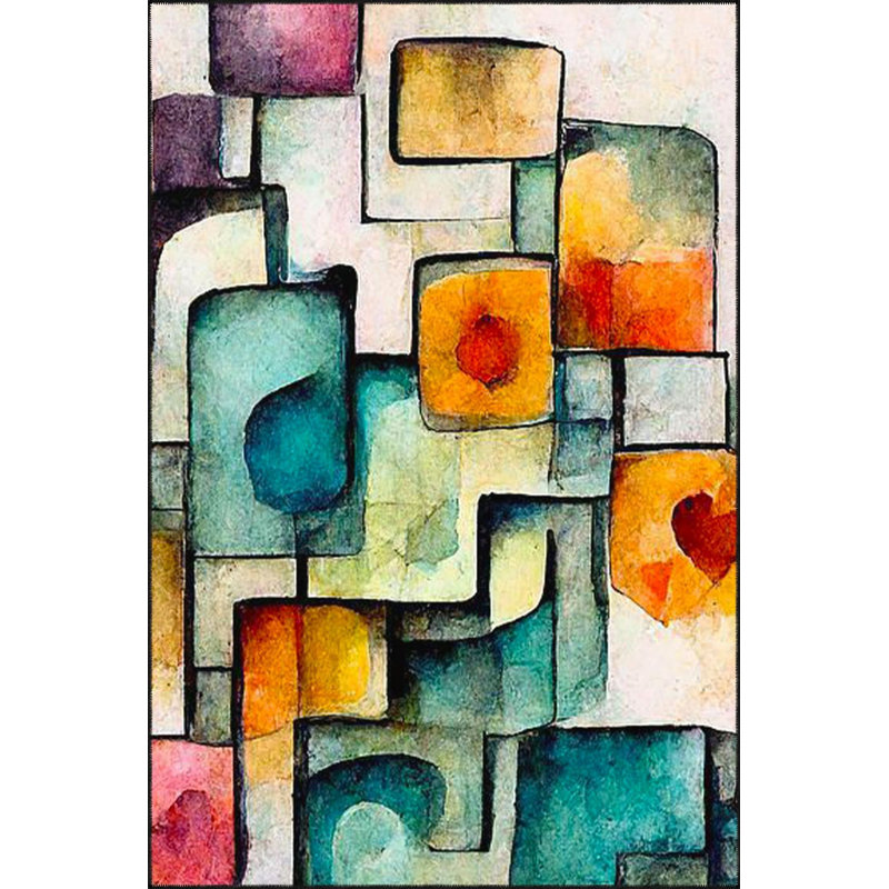 Multi Color Thick Striped Themed Decorative Machine Washable Area Rug, Rectangle 2'6" x 4'11"