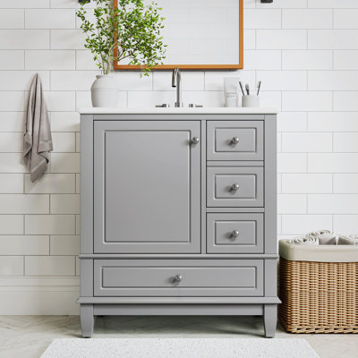 Meuble-lavabo avec lavabo en céramique Heather
