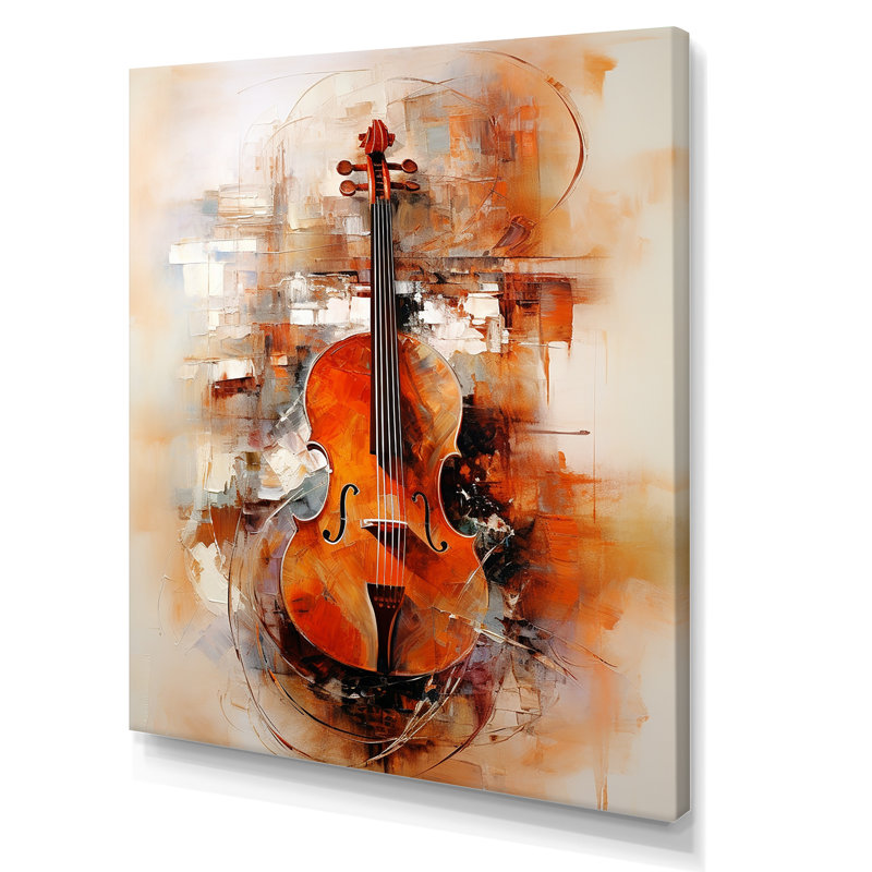 Violon mandoline Melody Sienna Serenade I sur toile, Toile tendue, H 32 po x l 24 po x P 1 po